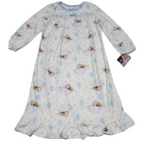 Disney Frozen Princess Elsa Flannel Granny Nightgown Pajamas XS NWT!!